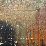 St. Bees School, Cumberland, England, Ultra Atmospheric and Evocatively Aged 1845 Oil on Wood Painting