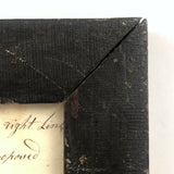 Double Sided 19th C. Mensuration Notebook Page with Watercolor Diagrams in Period Frame