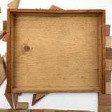 Antique German Wooden Parquetry Blocks in Original Box, Double Layer (Near Full)