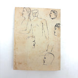 French Tailor's Receipt, 1900, With Scattered Portrait Doodles