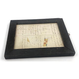 Double Sided 19th C. Mensuration Notebook Page with Watercolor Diagrams in Period Frame