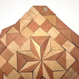 Antique German Wooden Parquetry Blocks in Original Box, Double Layer (Near Full)