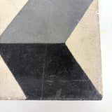 Striking Large Cement Tile with Geometric Pattern