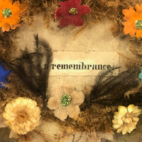A Remembrance, Victorian Glass Encased Forget Me Not