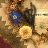 A Remembrance, Victorian Glass Encased Forget Me Not