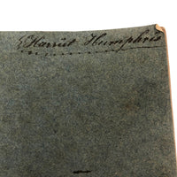 SOLD Harriet Humphries' Lovely Mid 19th C. Penmanship Notebook with Great Words and Phrases