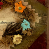 A Remembrance, Victorian Glass Encased Forget Me Not