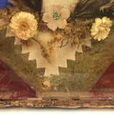 A Remembrance, Victorian Glass Encased Forget Me Not