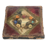 A Remembrance, Victorian Glass Encased Forget Me Not