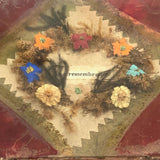 A Remembrance, Victorian Glass Encased Forget Me Not