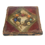 A Remembrance, Victorian Glass Encased Forget Me Not