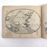 Taisho Period Japanese Manuscript with 58 Sumi Ink Landscapes