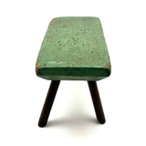 Sweet Antique Primitive Cricket Stool in Best Green Paint