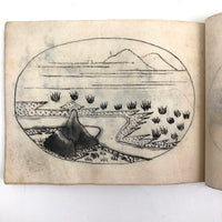 Taisho Period Japanese Manuscript with 58 Sumi Ink Landscapes