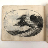 Taisho Period Japanese Manuscript with 58 Sumi Ink Landscapes