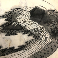 Taisho Period Japanese Manuscript with 58 Sumi Ink Landscapes