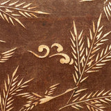 Antique Japanese Katagami Textile Stencil with Cranes, Branches, and Handwritten Notes