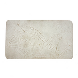 White on White Bird and Butterfly, Unusual Antique Folk Art Raised Cutwork