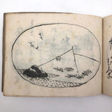 Taisho Period Japanese Manuscript with 58 Sumi Ink Landscapes