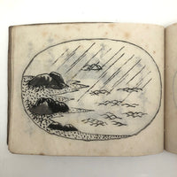 Taisho Period Japanese Manuscript with 58 Sumi Ink Landscapes