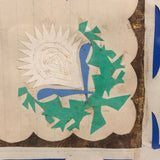 Unusual, Elaborate andf Fine 19th C. Large Cut and Woven Paper Composition in Period Frame