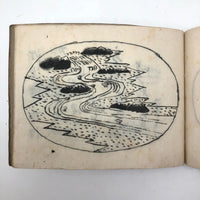 Taisho Period Japanese Manuscript with 58 Sumi Ink Landscapes