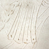 White on White Bird and Butterfly, Unusual Antique Folk Art Raised Cutwork