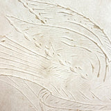White on White Bird and Butterfly, Unusual Antique Folk Art Raised Cutwork