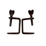 Last of the Heart Quilting Clamps, 19th Century Hand-forged, SOLD INDIVIDUALLY
