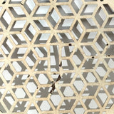 Graphically Satisfying Tumbling Blocks Pattern Glossy White Painted Old Iron Grate