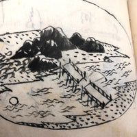 Taisho Period Japanese Manuscript with 58 Sumi Ink Landscapes