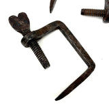 Last of the Heart Quilting Clamps, 19th Century Hand-forged, SOLD INDIVIDUALLY