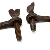 Last of the Heart Quilting Clamps, 19th Century Hand-forged, SOLD INDIVIDUALLY