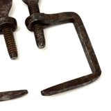 Last of the Heart Quilting Clamps, 19th Century Hand-forged, SOLD INDIVIDUALLY