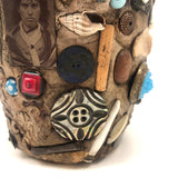 Memory Ware Jug with  Pair of Tintype Portraits, c. Early 20th century