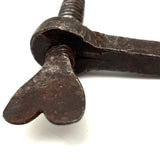 Last of the Heart Quilting Clamps, 19th Century Hand-forged, SOLD INDIVIDUALLY