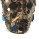 Memory Ware Jug with  Pair of Tintype Portraits, c. Early 20th century