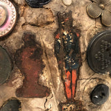 Memory Ware Jug with  Pair of Tintype Portraits, c. Early 20th century