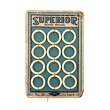 Super Satisfying Superior Bone Rings on Sky Blue Card