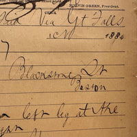Clara Broke Her Left Leg at the Rink Saturday Night, 1884 Western Union Telegram