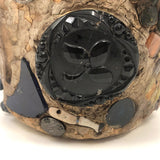 Memory Ware Jug with  Pair of Tintype Portraits, c. Early 20th century