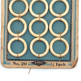 Super Satisfying Superior Bone Rings on Sky Blue Card