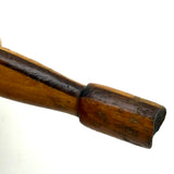 Especially Intricate Earlier 20th Century Three Tone Folk Art Whimsy Rattle with Heart Finial