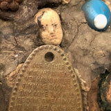 Memory Ware Jug with  Pair of Tintype Portraits, c. Early 20th century