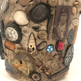 Memory Ware Jug with  Pair of Tintype Portraits, c. Early 20th century