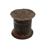Late 18th/Early 19th Century Tin Pounce Pot with Star Shaped Holes and Traces of Red Paint
