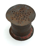 Late 18th/Early 19th Century Tin Pounce Pot with Star Shaped Holes and Traces of Red Paint