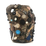 Memory Ware Jug with  Pair of Tintype Portraits, c. Early 20th century