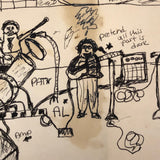 Vintage Naive Ink Drawing of "You Guys at the Winery"