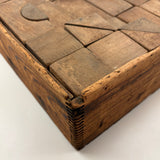 SOLD Beautiful, Large 19th Century Handmade Wooden Blocks Set in Original Crate